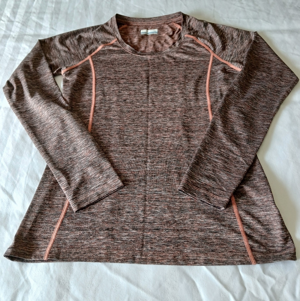 Columbia Peach Tree Brown Athletic Long Sleeve Shirt Women's Medium